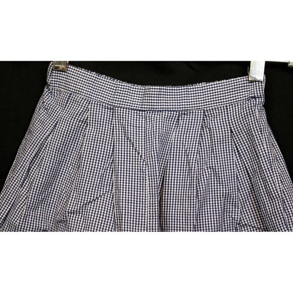 Sweet Angela Rosalina 2pc Outfit Shirt Shorts 8 Navy Plaid Spring Flower Bouquet - Picture 8 of 13